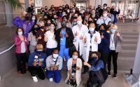 Volunteers at Columbia University Wellness Center's Pop-Up COVID vaccine site